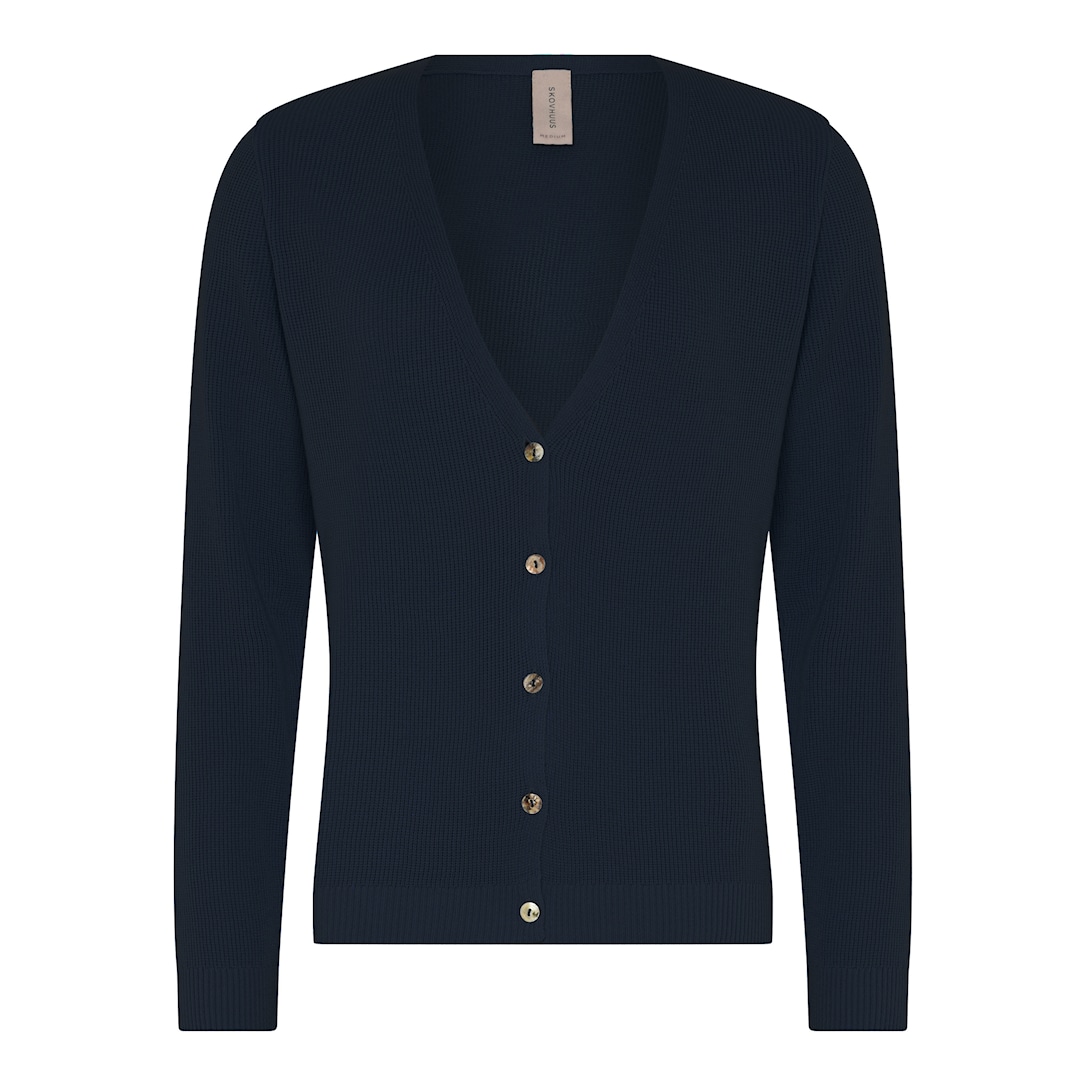 Skovhuus Kvinde Strik Cardigan Midnight XXXL