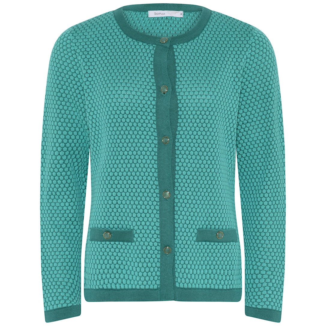 Skovhuus Kvinde Strik Cardigan Ivy Green XXXL