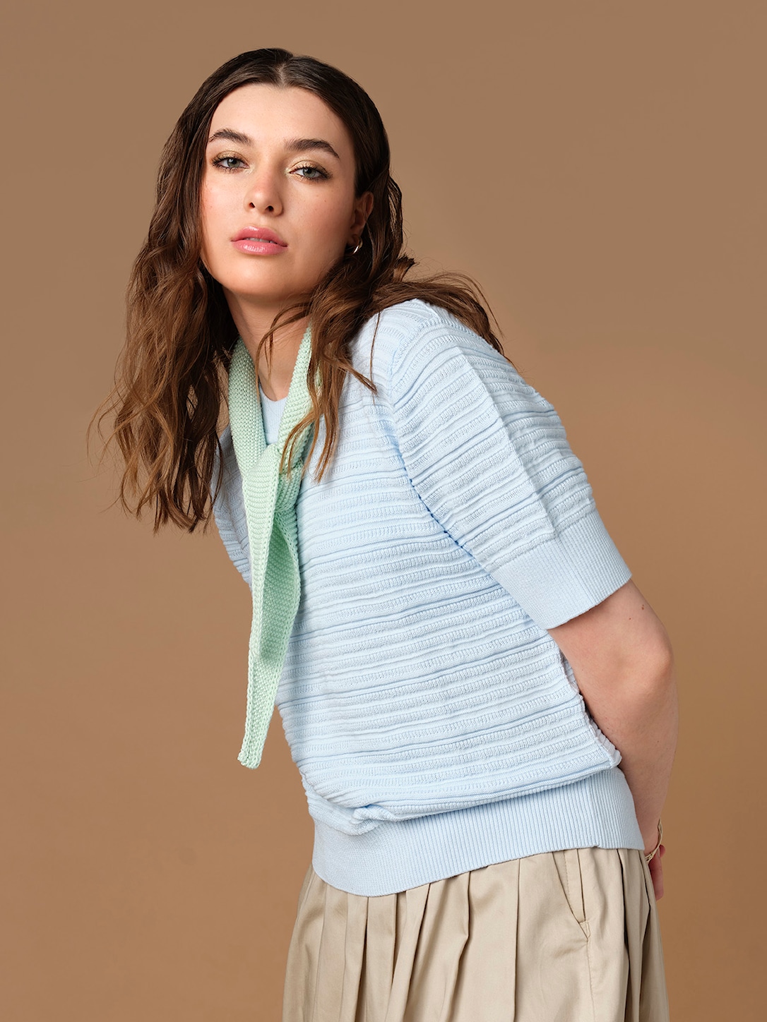 Skovhuus Kvinde Bitten T-shirt Pale Blue S