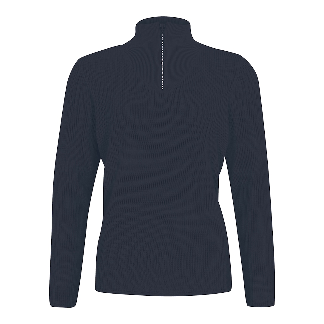 Skovhuus Kvinde Inge Turtelneck m. Glimmer Lynlås Marine Blue S