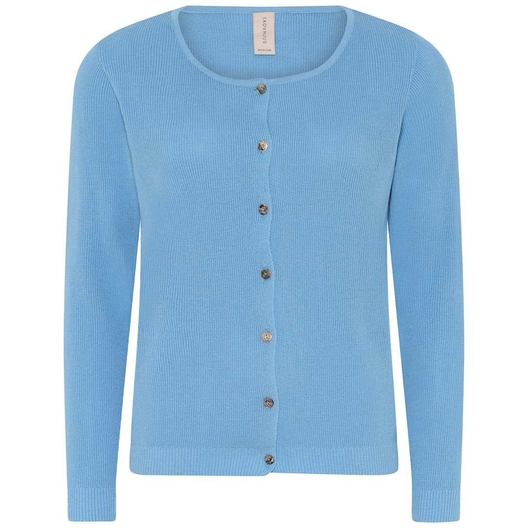 Skovhuus Kvinde Strik Cardigan Pool Blue Xxxl