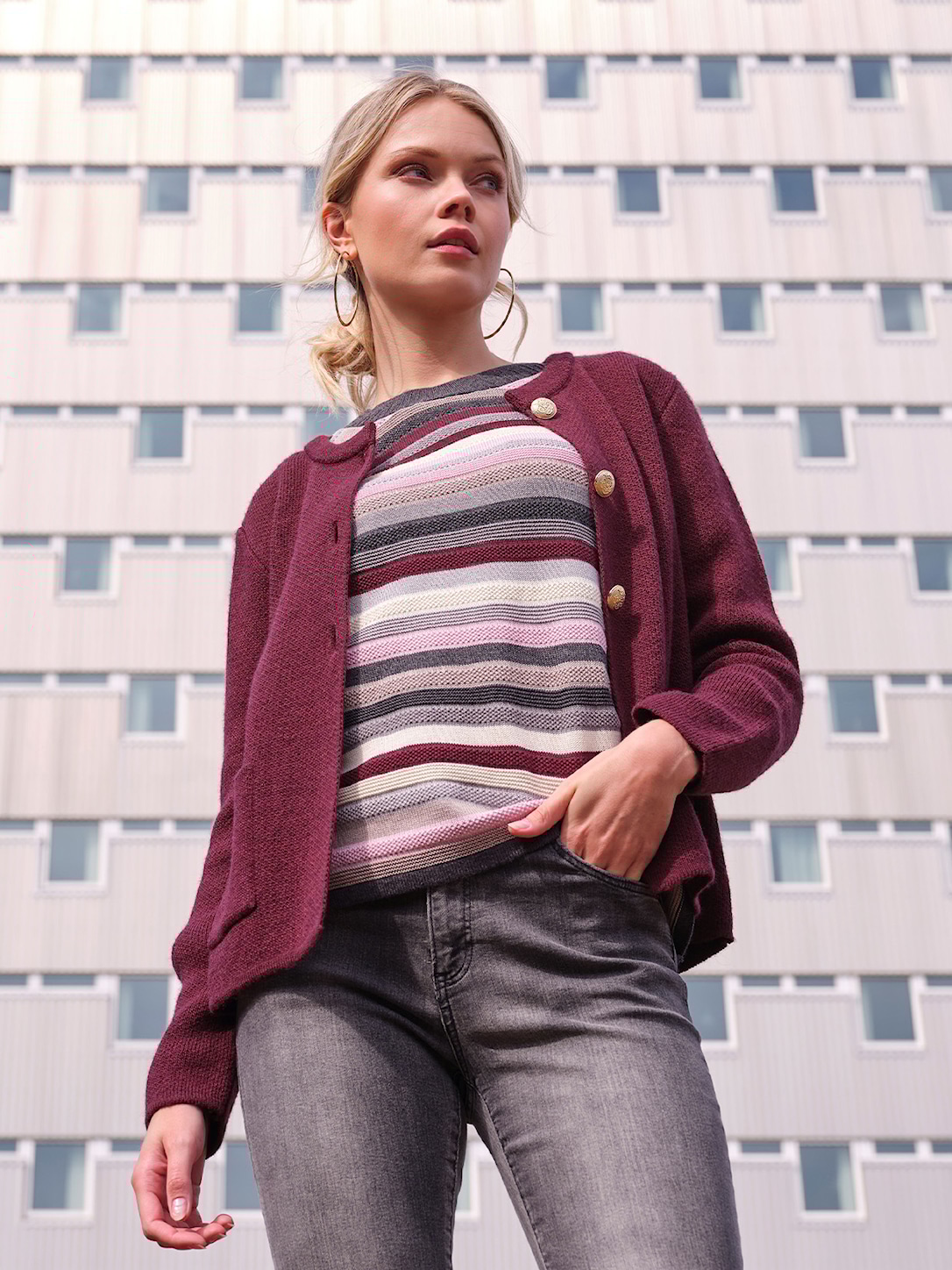 Skovhuus Kvinde Ebba Cardigan Sangria Red S