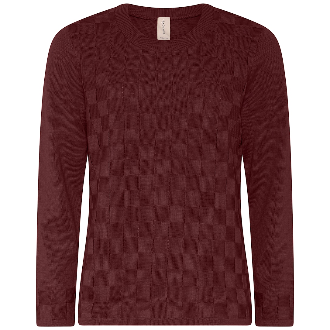 Skovhuus Kvinde Tanja Strikbluse Sangria Red M