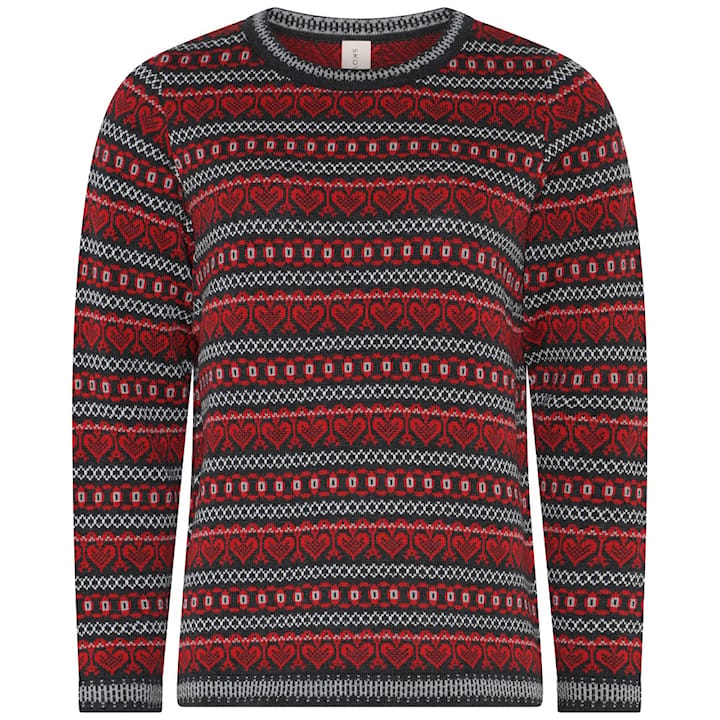 Skovhuus Kvinde Bella Julesweater Charcoal Grey