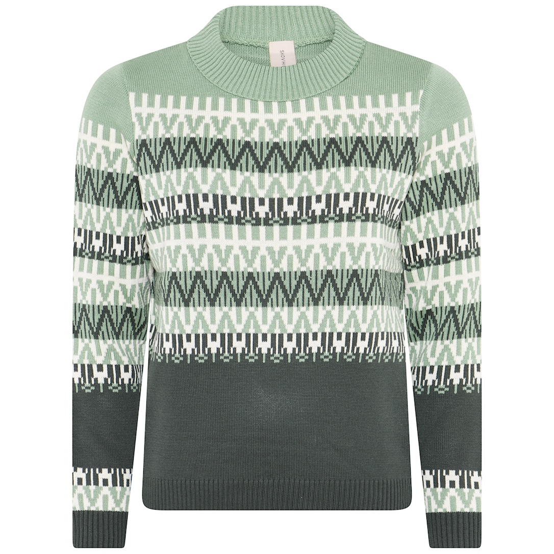 Skovhuus Kvinde Pernilla Trøje m. Turtleneck Agave Green L