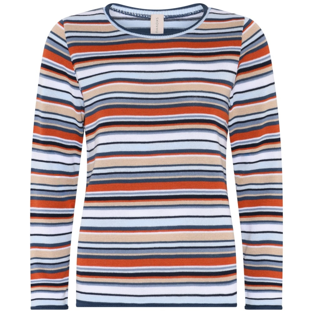 Skovhuus Kvinde Valborg Strikbluse Jeans Blue L