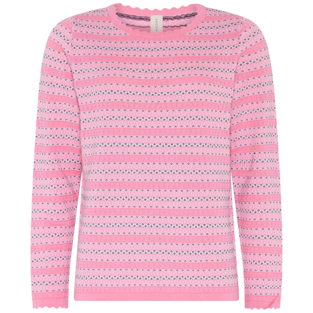 Skovhuus Kvinde Sigrid Strikbluse Rose Pink S