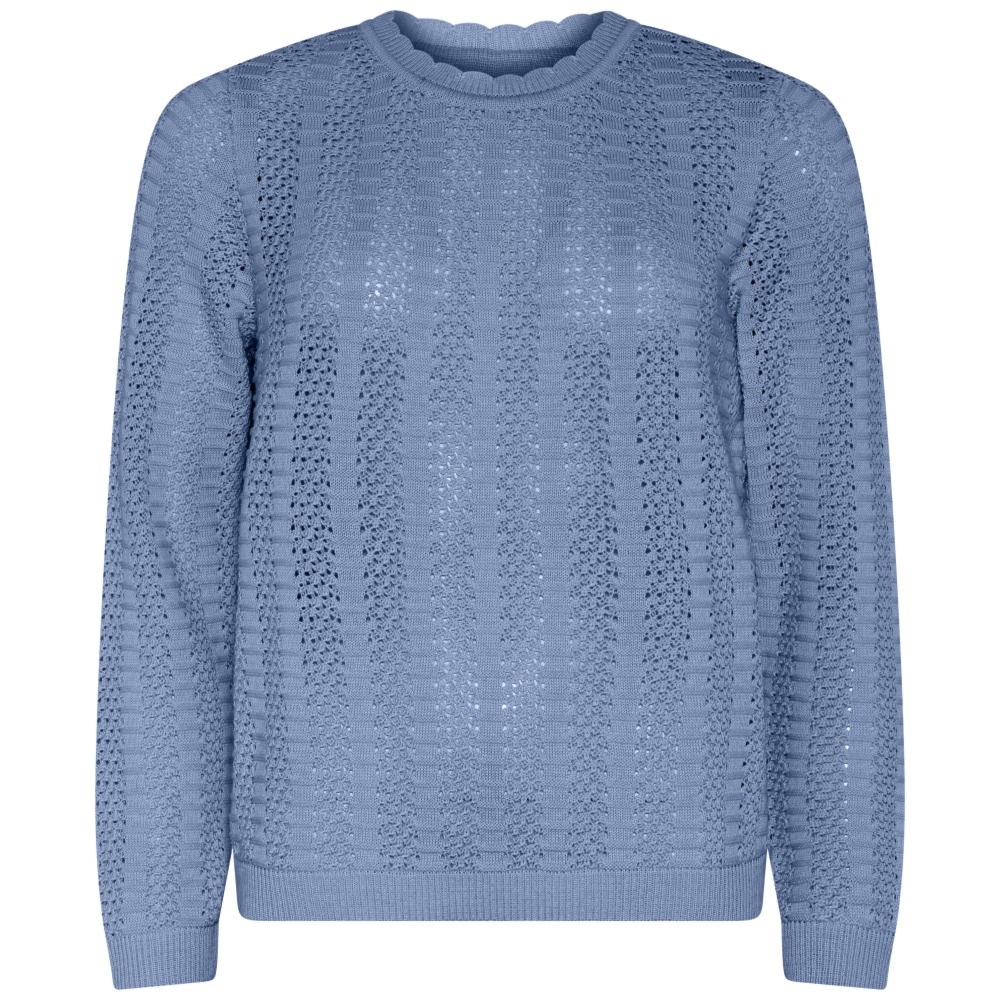 Skovhuus Kvinde Otilia Strikbluse Peal Blue S