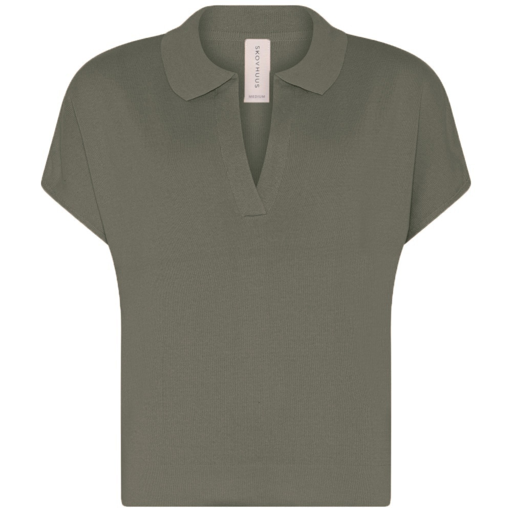 Skovhuus Kvinde Carmen Polo T-shirt Myrtle Green S