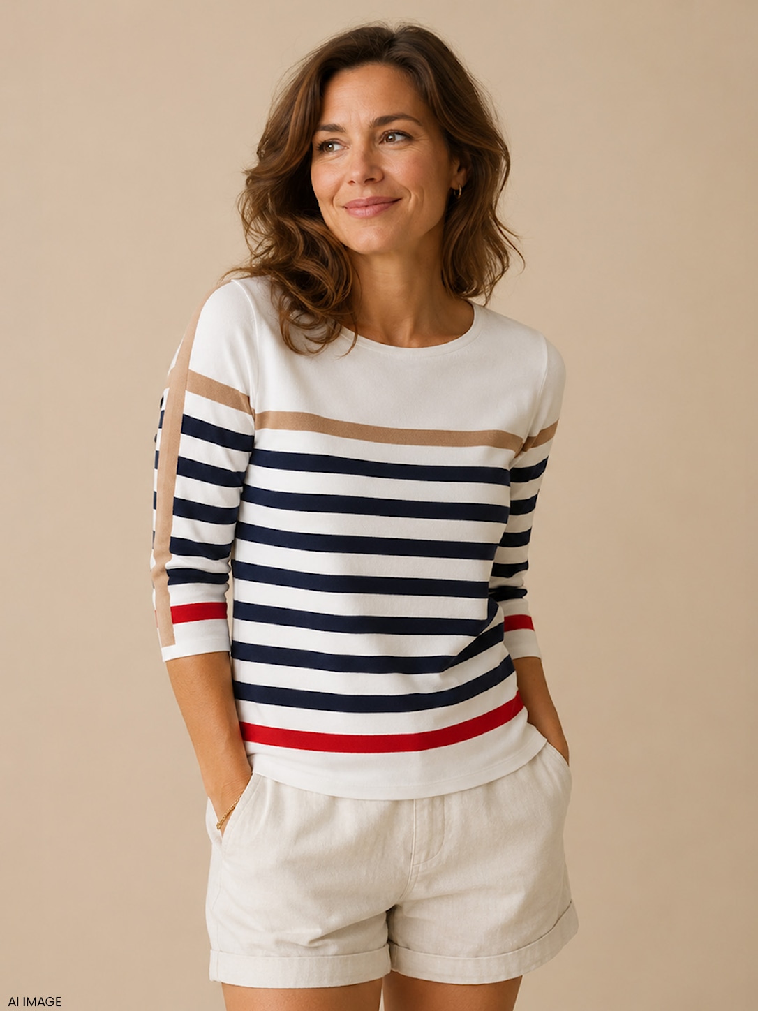 Skovhuus Kvinde Sissel Bluse m. 3/4 Ærmer Off-white S
