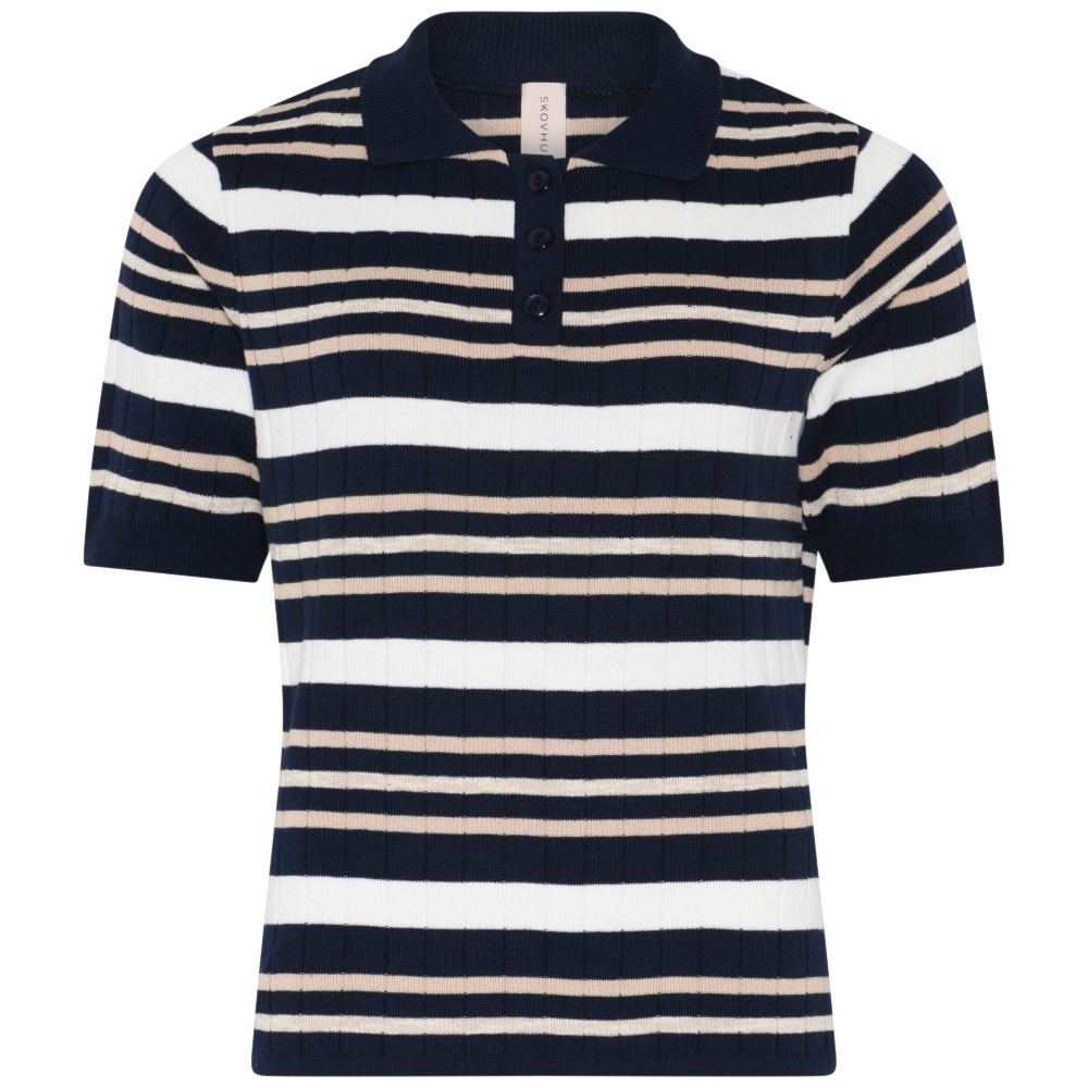 Skovhuus Kvinde Jane Polo T-shirt Marine Blue L