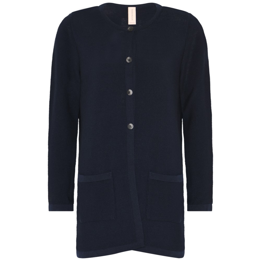 Skovhuus Kvinde Idun Lang Cardigan Midnight Blue L
