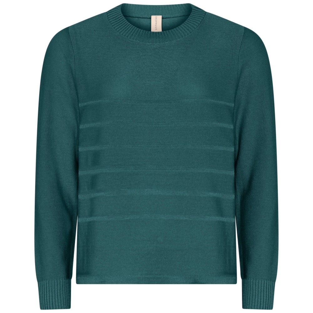 Skovhuus Kvinde Martha Strikbluse Jungle Green L
